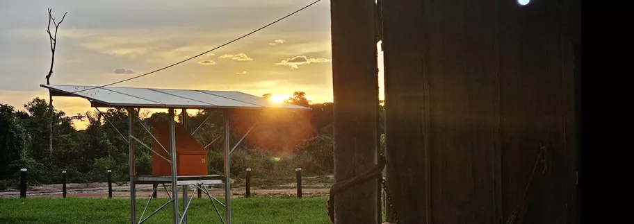 Placa de energia solar no Mato Grosso