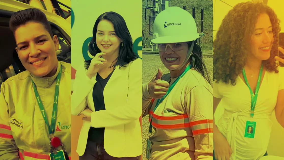 Montagem com mulheres de destaque do Grupo Energisa