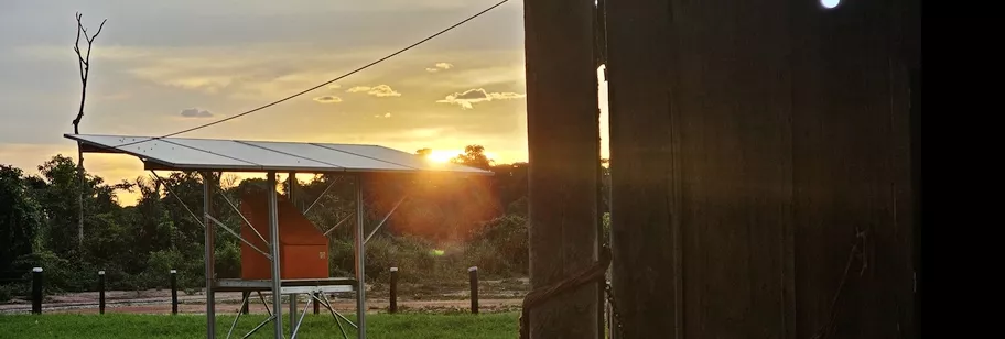 Placa de energia solar no Mato Grosso